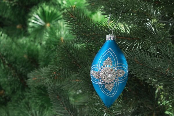 Ялинкова іграшка Дзиґа з квіткою 14 см 