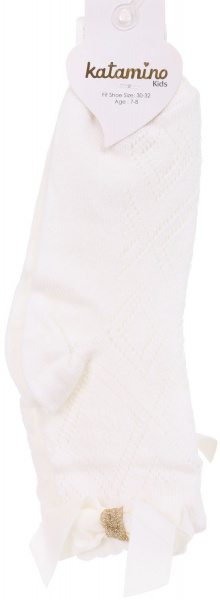 Шкарпетки для дівчаток KATAMINO K24060 KTM81254 р.7-8 молочний 