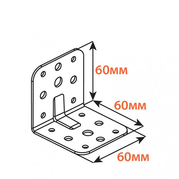 Уголок перфорированный Kolchuga равносторонний 60x60x60 мм 2,5 мм
