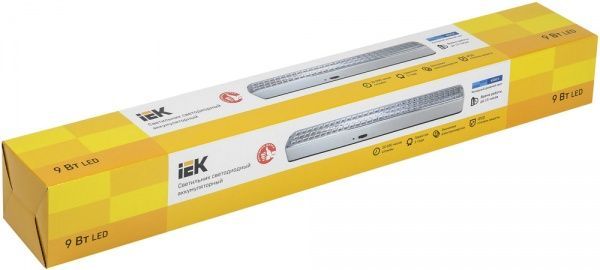 Світильник акумуляторний IEK ДБА 3927 LED 9 Вт сірий 