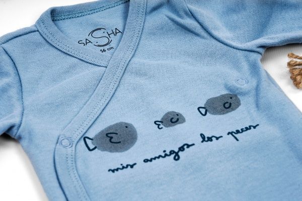 Боді дитяче Sasha р.80 блакитний 4154/6 