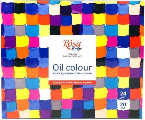 Набір олійних фарб 24 кольори 20 мл Rosa Studio