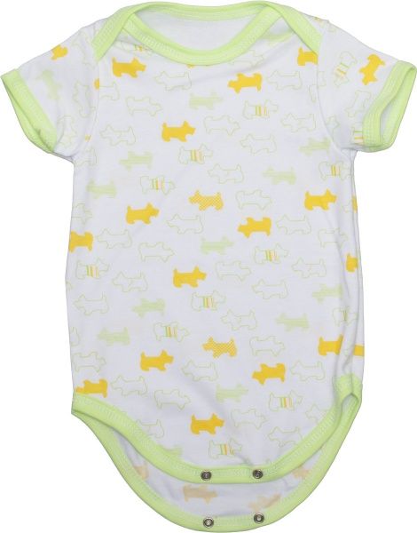 Боди детское Domtex Песики р.62 белый с принтом 155710 