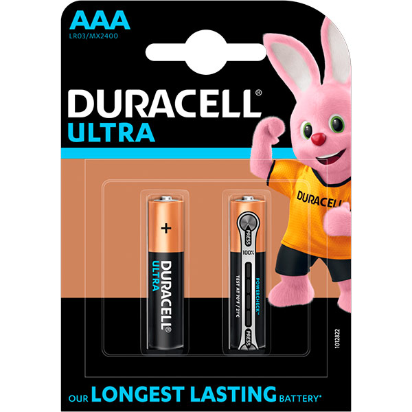 Батарейки Duracell Ultra MN2400 AAA (LR03, 286) 2 шт. (5004804) 