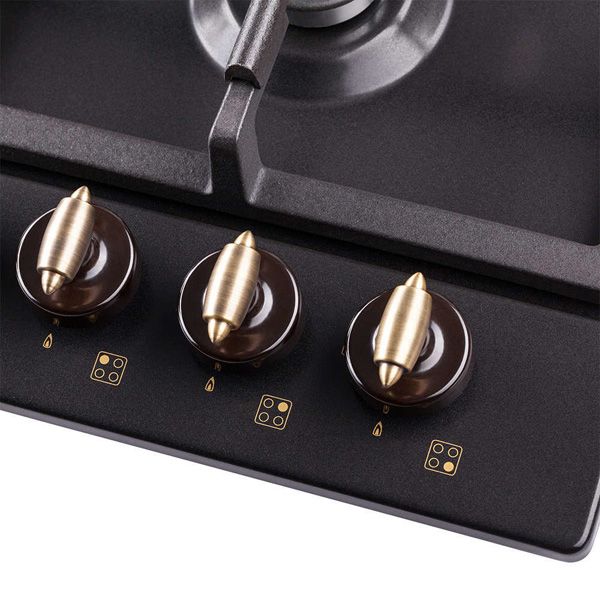 Варочная поверхность газовая Pyramida  PFE 642 Black Rustico/R