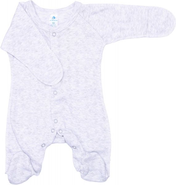 Комбинезон детский унисекс Minikin р.50 серый меланж 211290550 