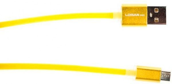Кабель Logan USB – microUSB 1 м жовтий (EL117-010YE) 