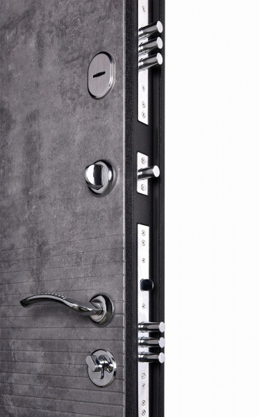 Дверь входная Двері БЦ Драгобрат мрамор черный муар 1200x2050 мм правая