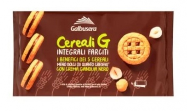 Печиво GALBUSERA Gianduia з шоколадно-горіховою пастою 160 г 