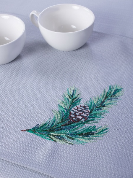 Серветка Ялинкові гілки 204-23/00 30x40 см сірий Едельвіка 
