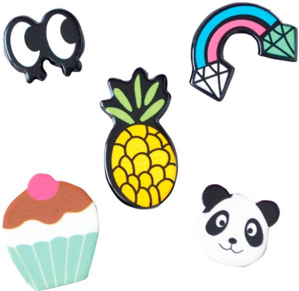 Пенал с набором значков 531318 YES розовый