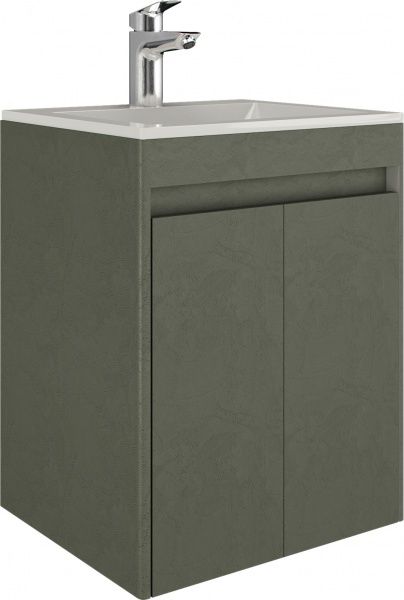 Тумба подвесная Water House Preference N1 50 МДФ цемент хаки под умыв.Como 50