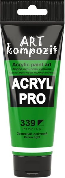Фарба акрилова 339 зелений світлий 75 мл ART Kompozit