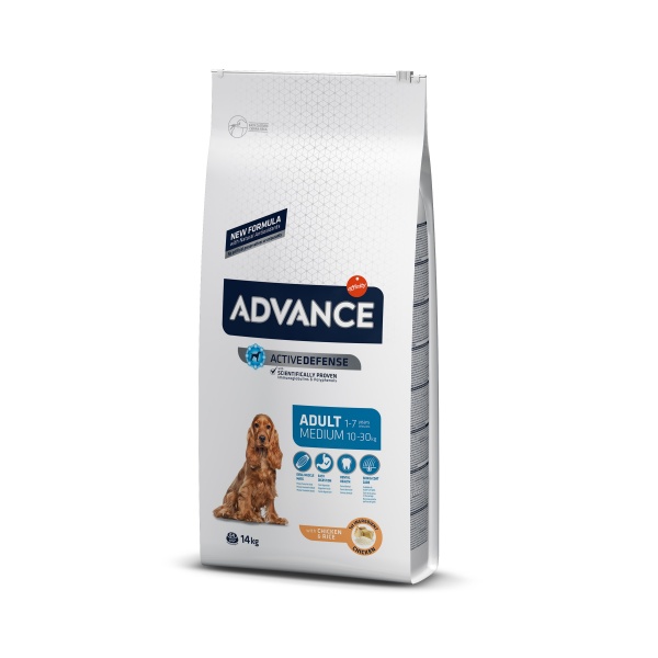 Корм для середніх порід Advance Medium Adult курка, рис 14 кг
