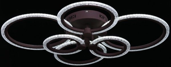 Люстра стельова Victoria Lighting Powder/PL6 з пультом ДК 132 Вт чорний із білим Powder/PL6 