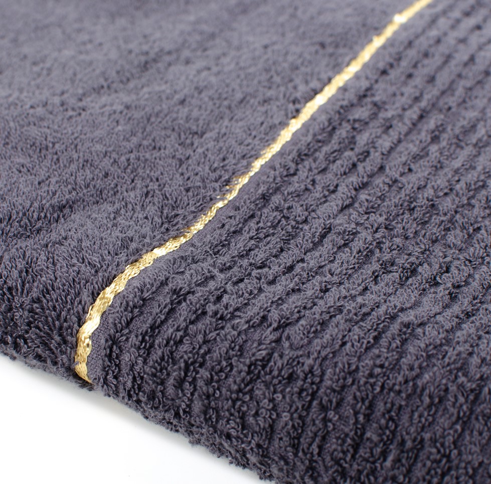 Рушник махровий GOLD 140x70 см графіт La Nuit