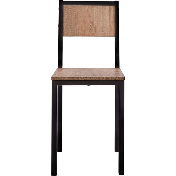 Стул обеденный Высота сиденья - 470 мм Лугалпроф Грация черный/дуб сонома