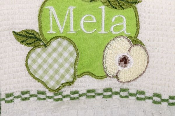 Набор полотенец кухонных Яблуко 2 шт. 45x70 см белый с зеленым Home Line 