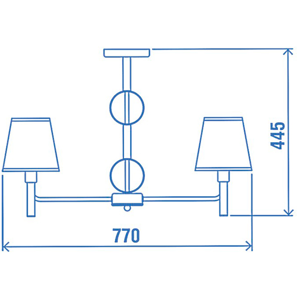 Люстра Victoria Lighting ISOLA SP8 8x40 Вт E14 коричневый 