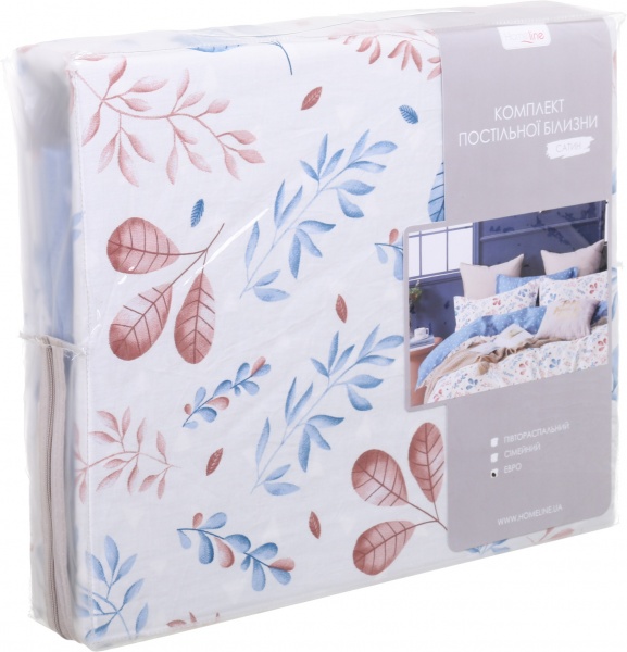Комплект постільної білизни Натхнення 2 блакитний із білим Homeline 