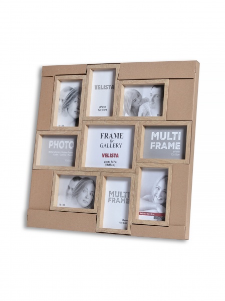 Коллаж Velista (8х10х15, 1х13х18) світле дерево 9 фото 10x15 см светлое дерево 