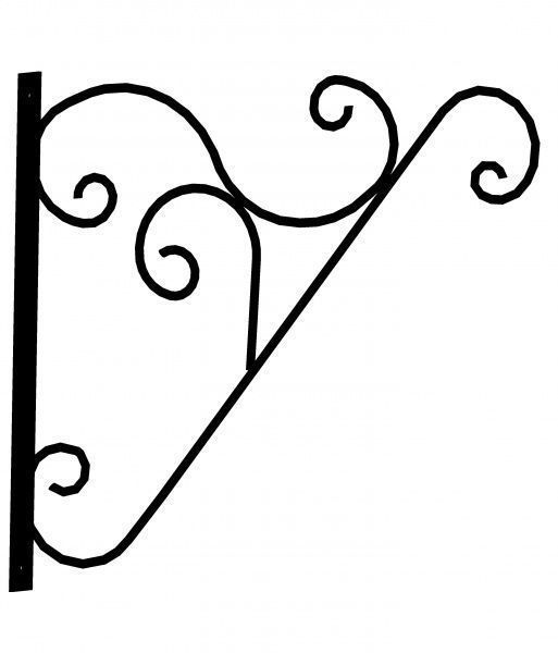 Держатель навесной с вылетом 500 мм 4х50x35 см черный 