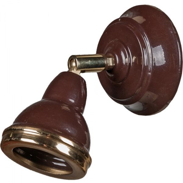 Спот Фабрика Світла НББ 121-1х60-013_7 Хоботок 1x35 Вт GU10 коричнево-золотий