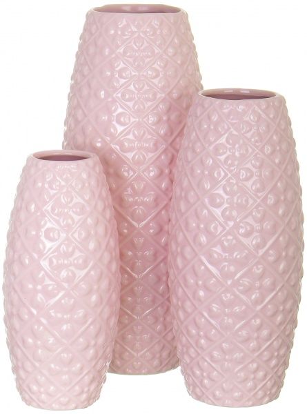 Ваза керамическая розовая 12,9х31 см Dehua