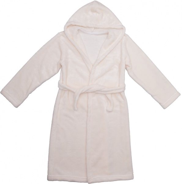 Халат детский Україна с капюшоном р.146 белый 