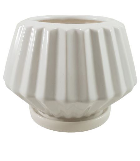 Горшок керамический Резон Стокротка фигурный 0,6 л белый (Р282біл) 