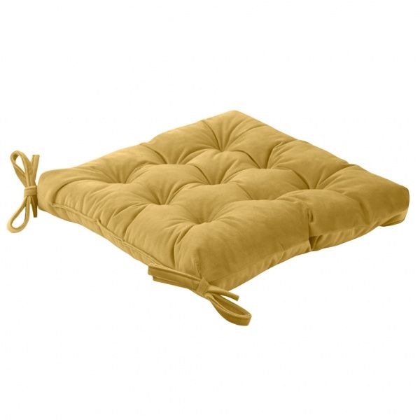 Подушка на стул Velour 40х40 см золотой Decora textile