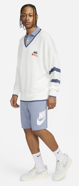 Шорты Nike CLUB ALUMNI HBR FT SHORT DX0502-493 р. M голубой