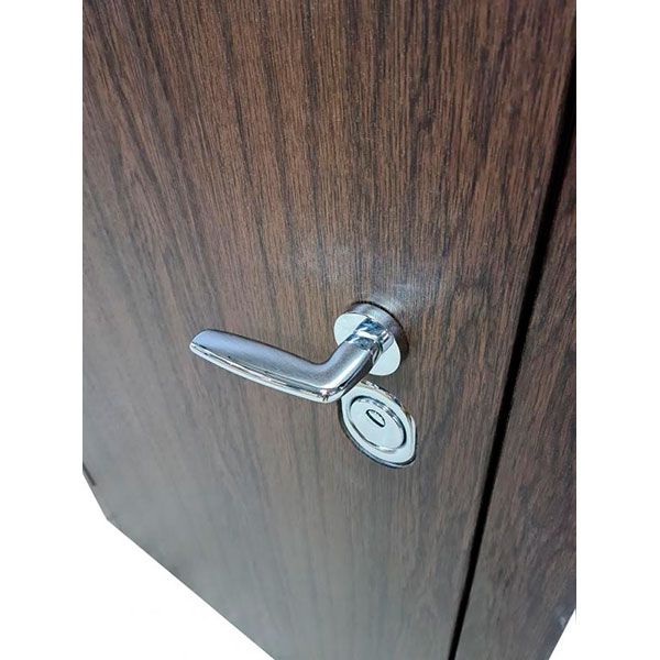 Дверь входная Булат Гарант гладкая 156 Уличная дуб темный 2050x950мм правая