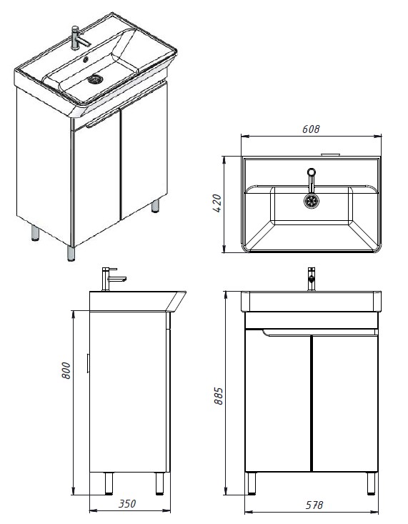 Тумба підлогова ЮВЕНТА