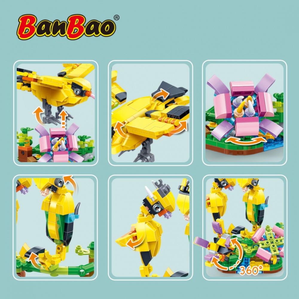 Конструктор BanBao 2в1 Іволга та морський коник ET612