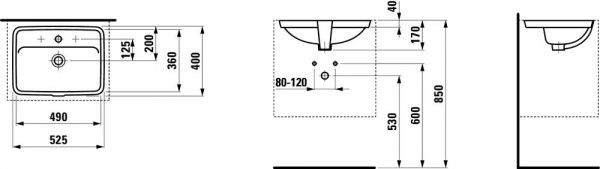 Умивальник Laufen Pro 52 См 1196.6