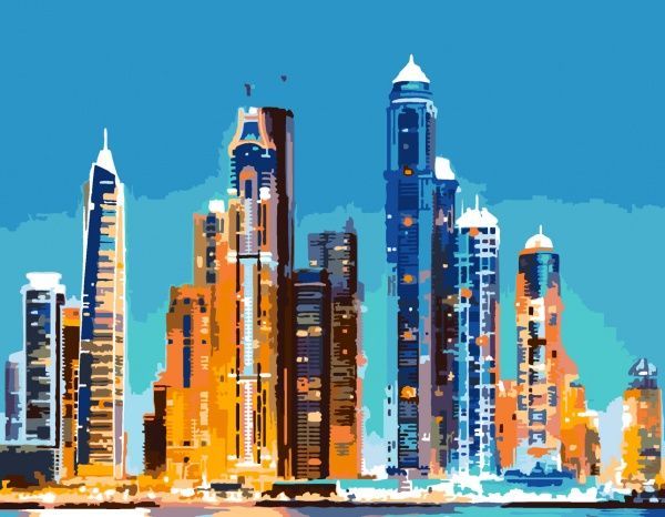 Картина по номерам Роскошный Дубай 35х45 см Rosa Start 