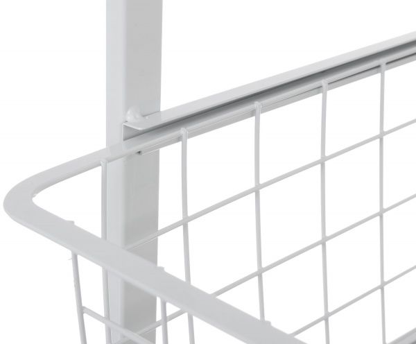 Стелаж з висувними кошиками 500х500х690 мм білий