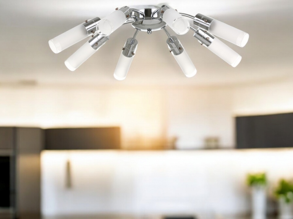 Світильник стельовий Accento lighting Camellia 8x40 Вт E14 хром ALPL-BL19230-8