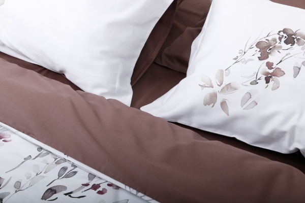 Комплект постільної білизни Boutique Brown 2 білий із коричневим La Nuit 