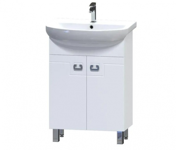 Тумба на ножках Aquarius Laura белый с умывальником Arteco 60