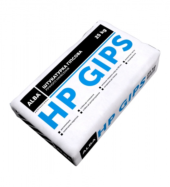 Штукатурка АЛЬБА гіпсова HP GIPS 25 кг