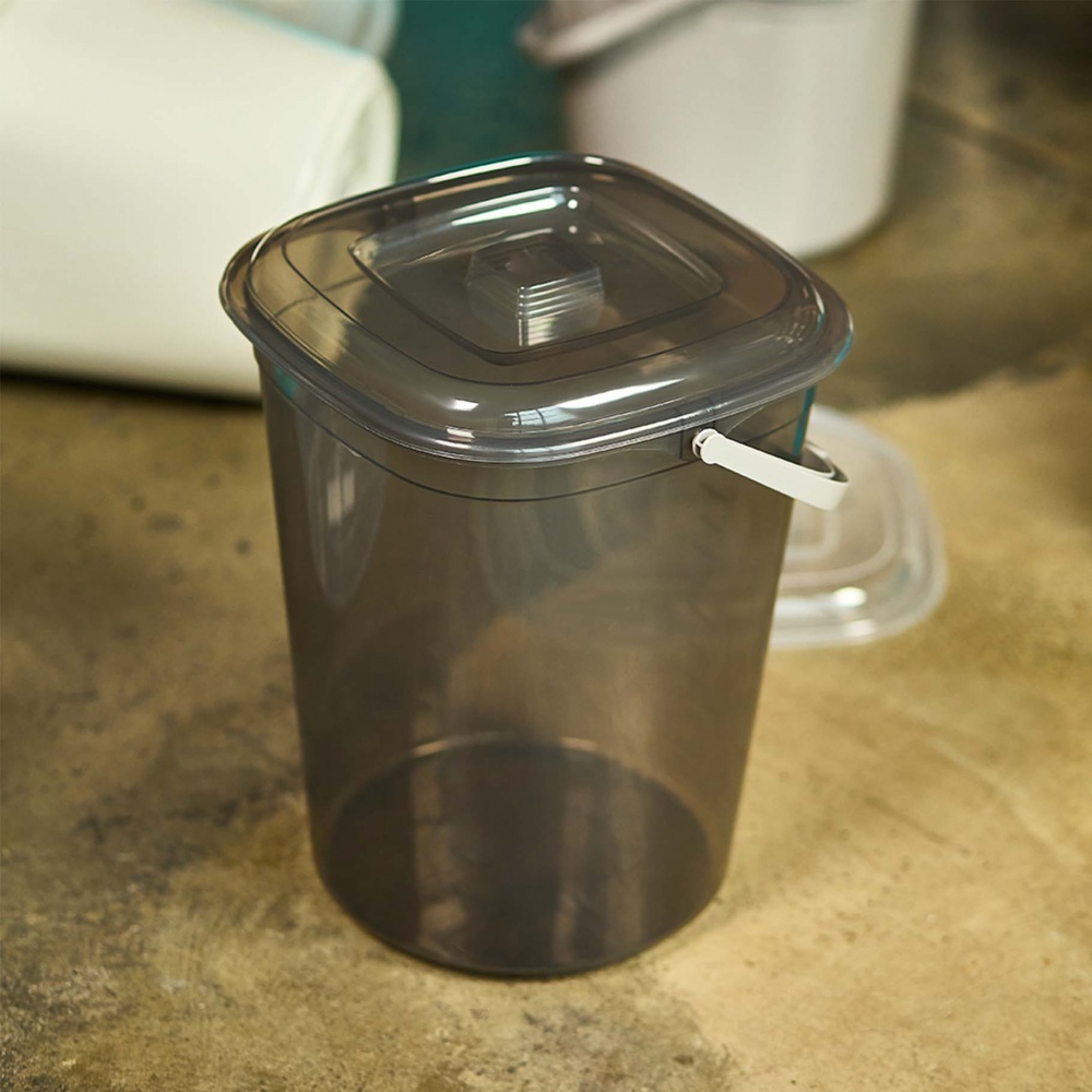 Ведро обычное Алеана Smart 255х240х300 мм 9 л коричневый прозрачный/какао