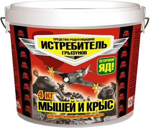 Родентицидное средство от грызунов O.L.KAR Истребитель 4 кг