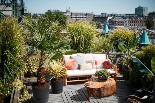 Вазон пластиковый Elho greenville round 30 см круглый графит (8711904332358) 