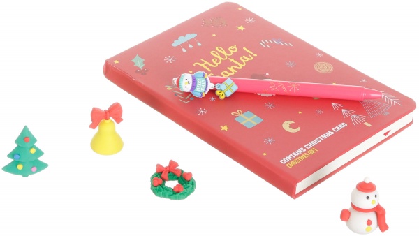 Набор канцелярский Hello santa красный 