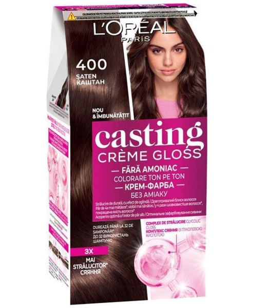 Крем-фарба для волосся L'Oreal Paris CASTING Creme Gloss №400 каштан 160 мл