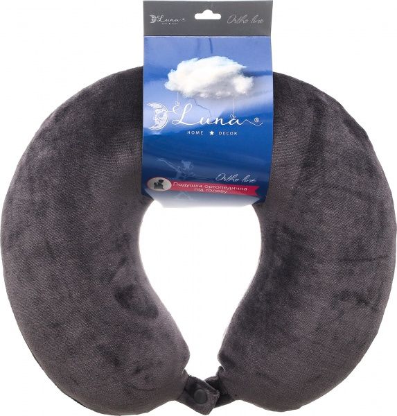 Подушка 30х30х9 см сіра Luna