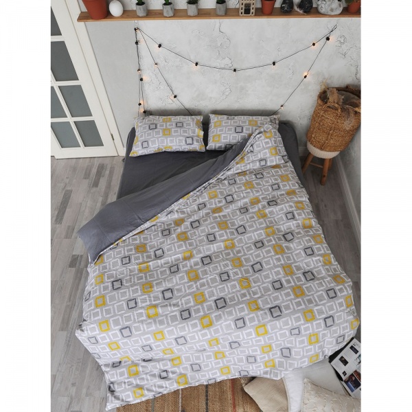 Комплект постільної білизни Puebla 1.5 різнокольоровий принт SoundSleep 