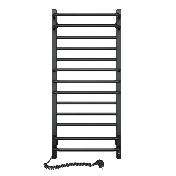 Рушникосушарка електрична NAVIN Грандис 480х1000 мм Sensor лівий з таймером чорний муар (12-208153-4810) 